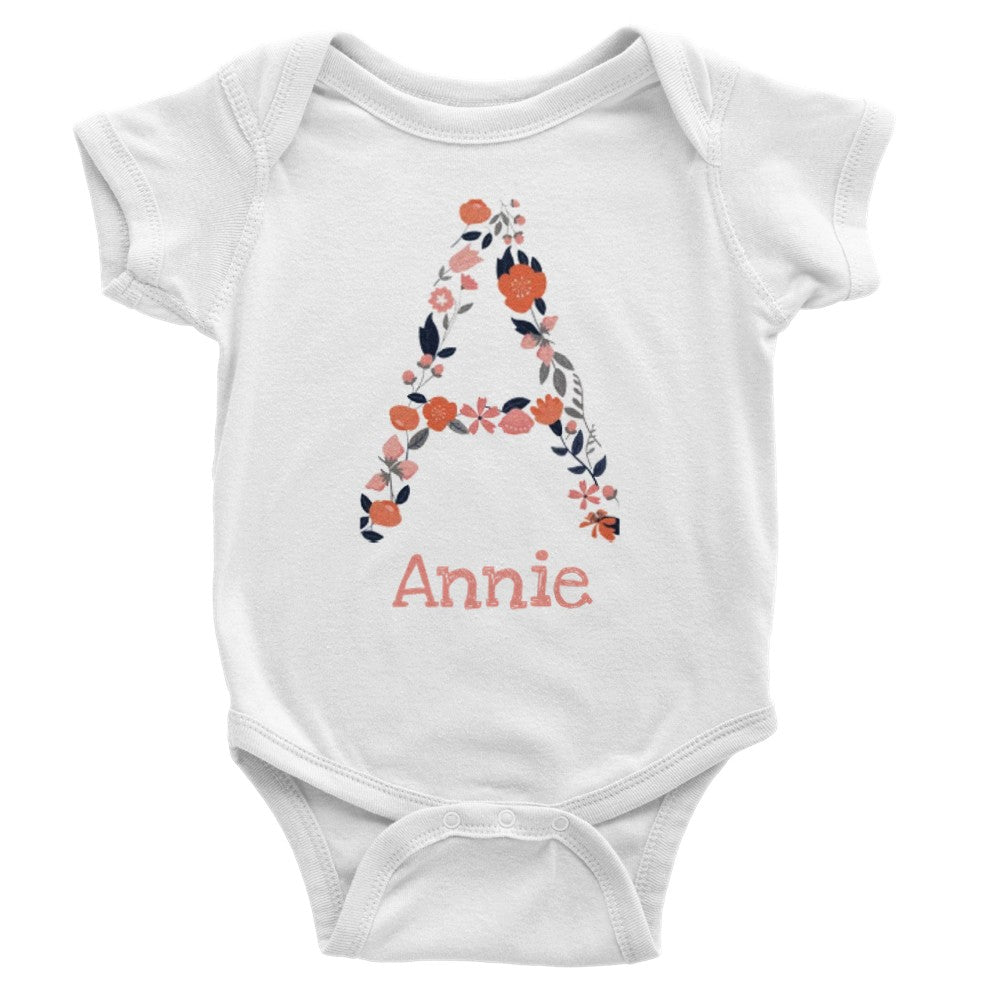 Personalized Baby Girl Bodysuit, Custom Newborn Girl Clothing, Baby Girl Gift, Baby Shower Gift